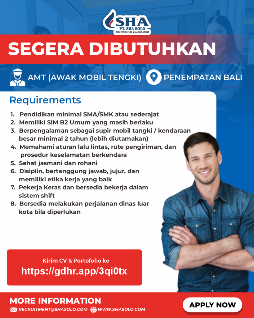 LOKER AMT SHA SOLO FEBRUARI 2026 BALI